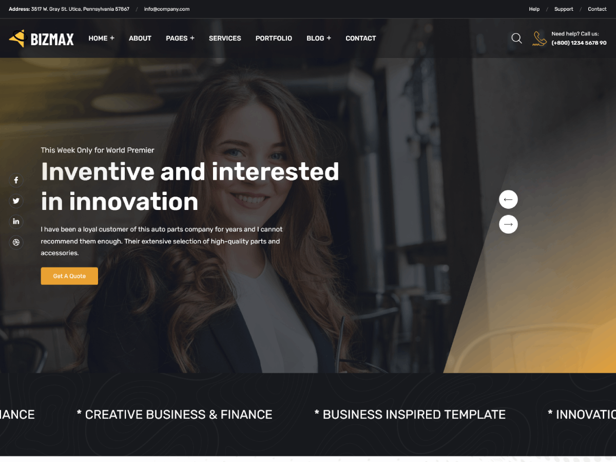 Bizmax WP - Screenshot 1