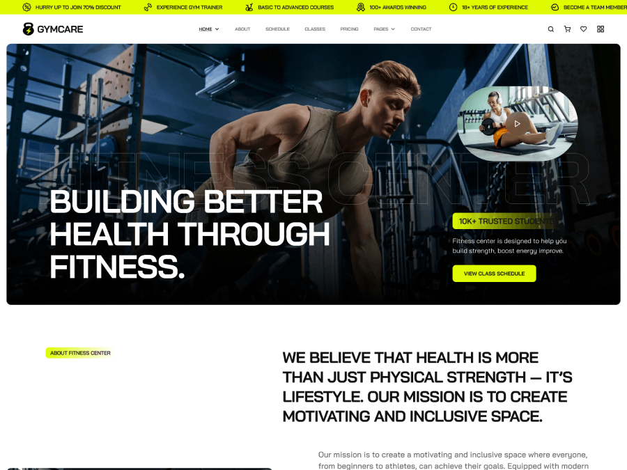 Gymcare - Screenshot 1